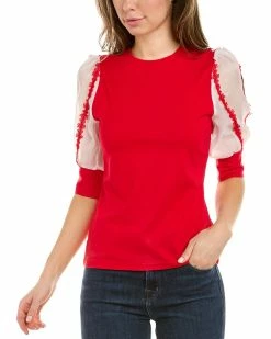 Gracia Flower Trim Top for women