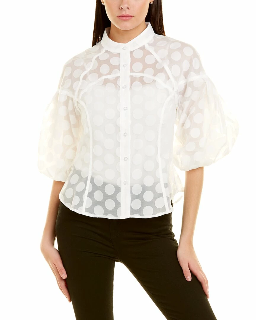 Gracia Polka Dot Paneled Top for women