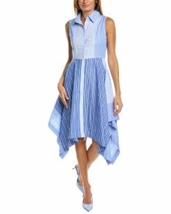 Gracia Asymmetrical Tie-Waist Shirtdress for women