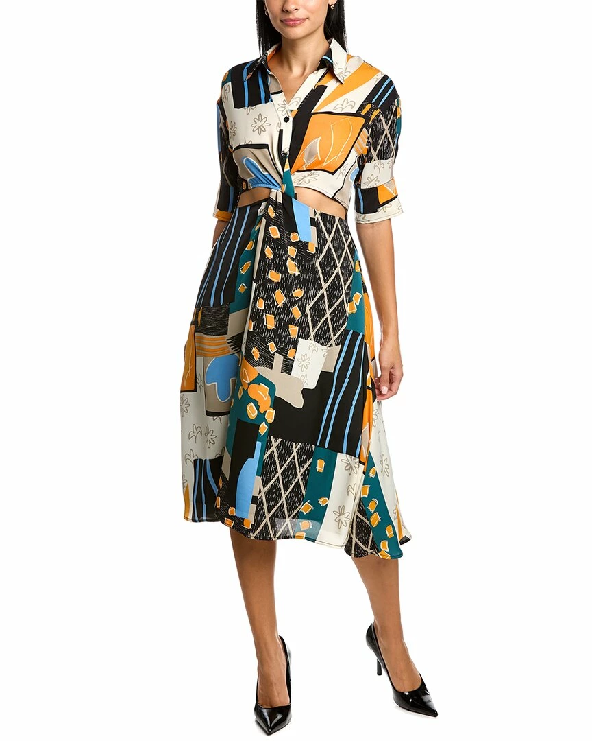 Gracia Twisted Cutout Shirtdress for women