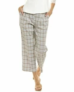 Gracia Plaid Straight Pant for women