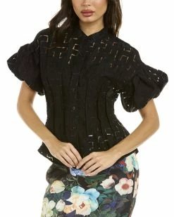 Gracia Button-Down Sheer Blouse for women