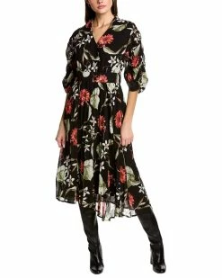 Gracia Surplice Midi Dress for women