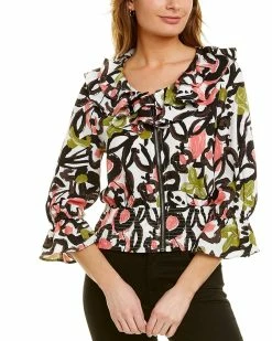 Gracia Ruffle Neck Top for women