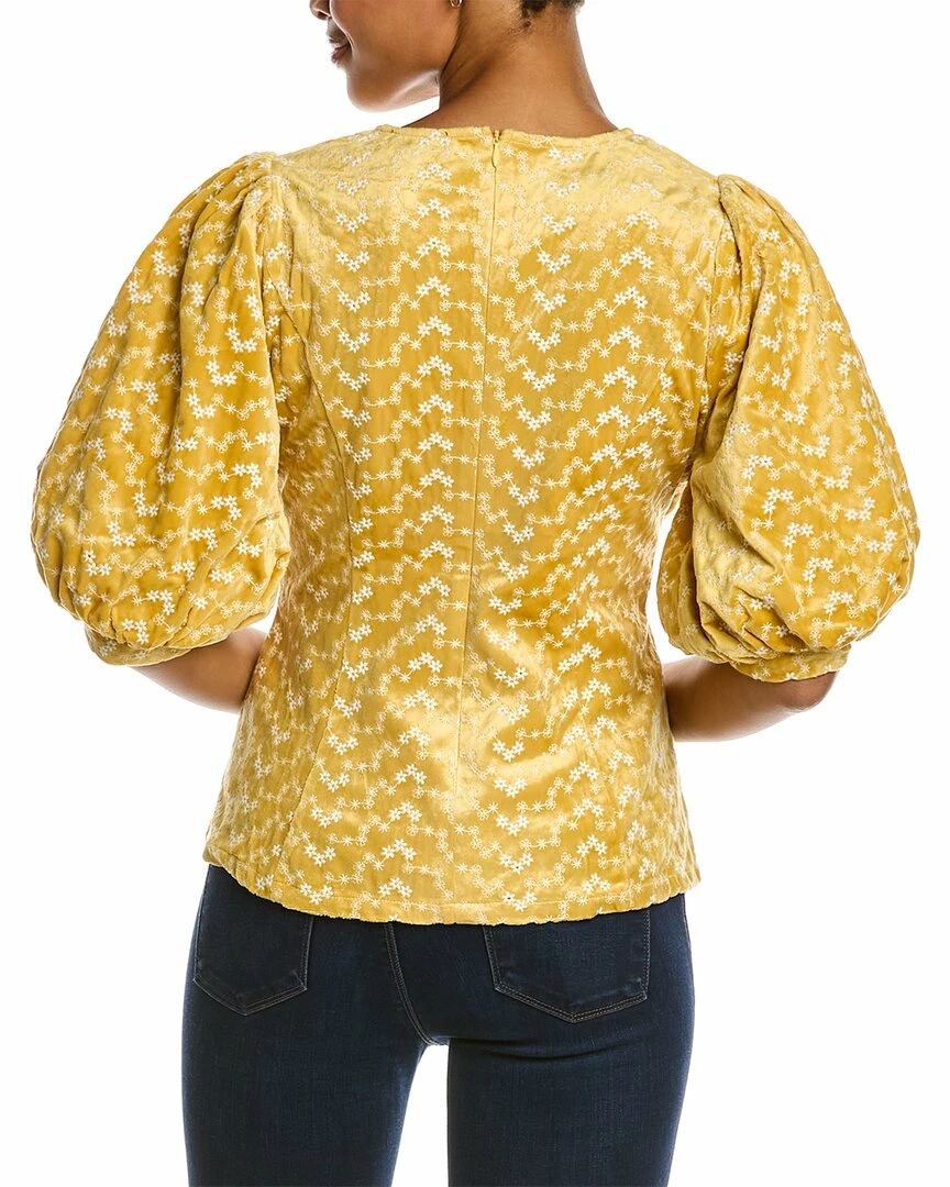 Gracia Flower Pattern Peplum Style Top for women - Image 2