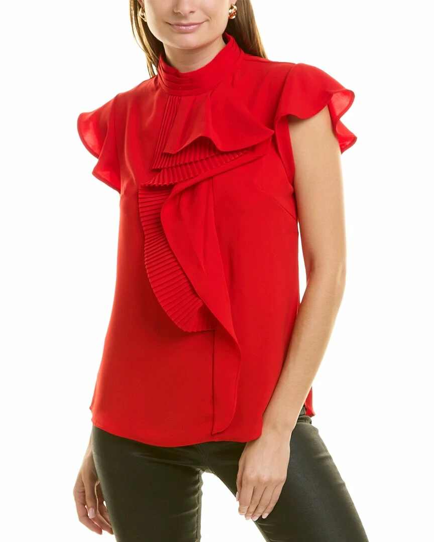 Gracia Pleated Ruffle Top for women