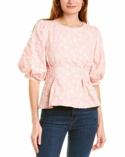Gracia Jacquard Floral Top for women