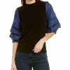 Gracia Contrast Sleeve Top for women