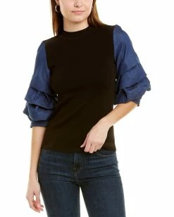 Gracia Contrast Sleeve Top for women