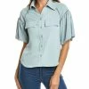 Gracia Solid Collared Top for women