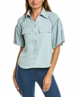 Gracia Solid Collared Top for women
