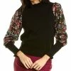 Gracia Sequined Sleeve Sweater for women