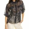Gracia Puff Sleeve Sheer Top for women