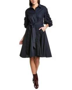 Gracia Tie Waist Shirtdress for women