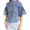 Gracia Polka Dot Paneled Top for women