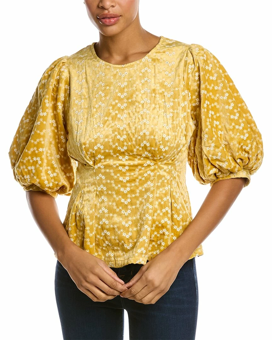 Gracia Flower Pattern Peplum Style Top for women