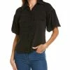 Gracia Solid Collared Top for women